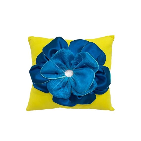 Almohadón decorativo flor azul marymar 6