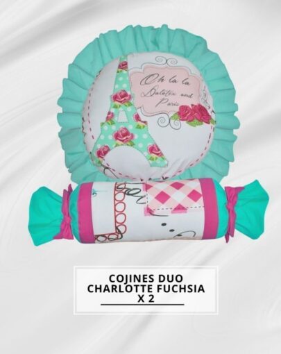 Funda Cojín Dúo CHARLOTTE FUCSIA